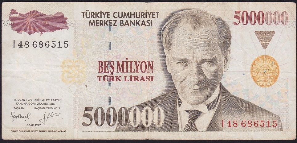 7.Emisyon 5 000 000 Lira I48 686515 Çok Temiz