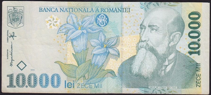 Romanya 10000 Lei 1999 Çok Temiz
