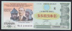 2003 9 MAYIS ÇEYREK BİLET