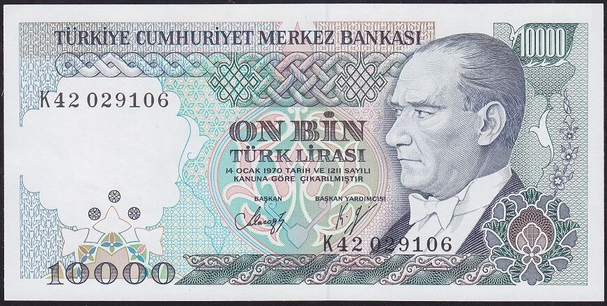 7.Emisyon 4.Tertip 10.000 K42 029106 Çil