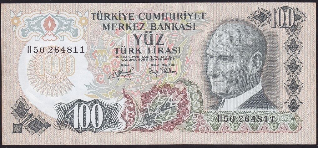 6.Emisyon 2.Tertip 100 Lira H50 264811 Çilaltı