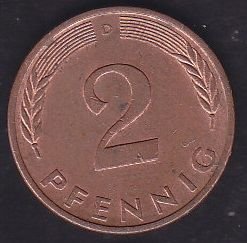 Almanya 2 Pfennig 1979 D