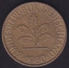 Almanya 10 Pfennig 1980 F