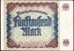Almanya 5000 Mark 1922 Çok Çok Temiz + ( Filigranı Dikenler ) 6 Rakam  (R80d)