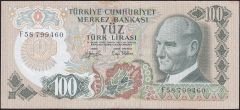 6.Emisyon 2.Tertip 100 Lira F58 799460 Çok Temiz+
