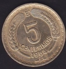 ŞİLİ 5 CENTAVOS 1964