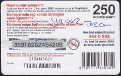Turkcell Hazır Kart 250 Kontör 2010