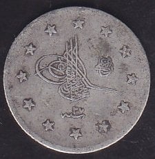 1293 / 27 ABDULHAMİT 2 KURUŞ GÜMÜŞ