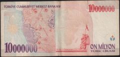 7.Emisyon 10 000 000 Lira A54 775186 Çok Temiz