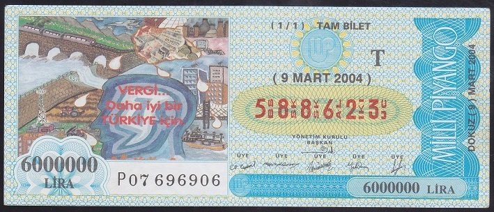 2004 9 MART TAM BİLET T SERİSİ