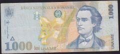 Romanya 1000 Lei 1998 Çok Temiz