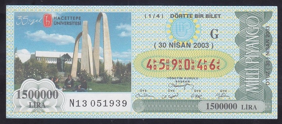 2003 30 NİSAN ÇEYREK BİLET