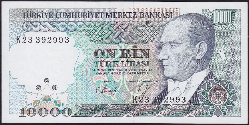7.Emisyon 4.Tertip 10.000 K23 392993 Çil
