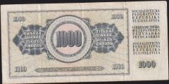 Yugoslavya 1000 Dinar 1981 Çok Temiz+