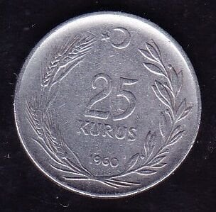 1960 Yılı 25 Kuruş