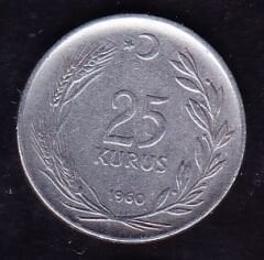 1960 Yılı 25 Kuruş