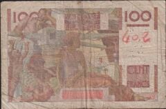 Fransa 100 Frank 17 Ocak 1946 Çok Temiz
