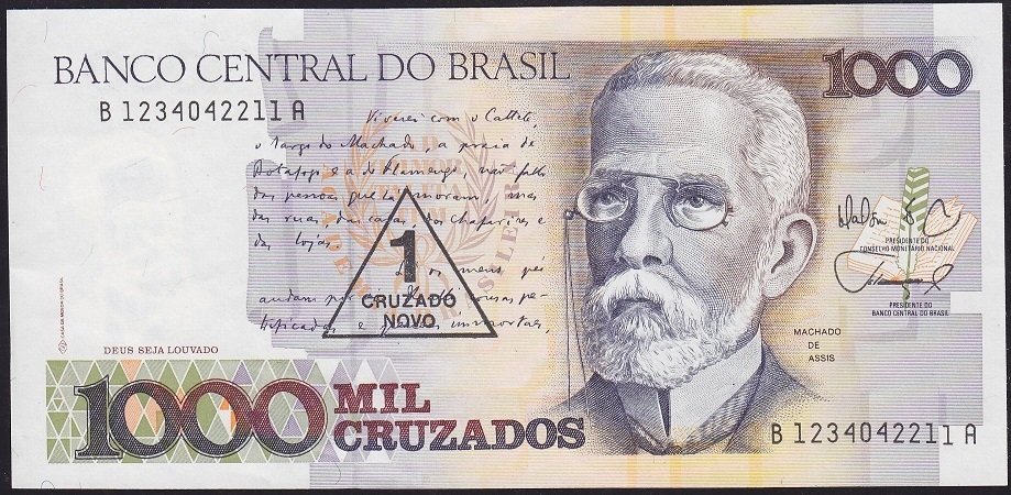 Brezilya 1 Cruzado Novo 1989 Çilaltı