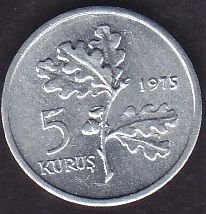 1975 Yılı 5 Kuruş
