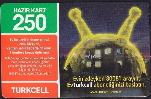 Turkcell Hazır Kart 250 Kontör 2010