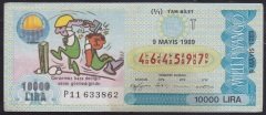 1989 9 MAYIS TAM BİLET T SERİSİ