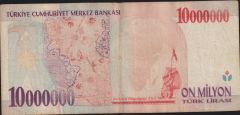 7.Emisyon 10 000 000 Lira A52 677149 Çok Temiz