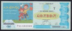 2003 23 NİSAN TAM BİLET eski para mezat