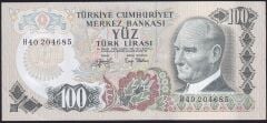 6.Emisyon 2.Tertip 100 Lira H40 204685 Çok Çok Temiz+