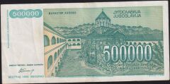 Yugoslavya 500000 Dinar 1993 Çok Temiz+ Pick 131