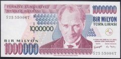 7.EMİSYON 3.TERTİP 1 000 000 LİRA S25 550067 ÇİL