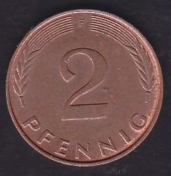 Almanya 2 Pfennig 1991 F