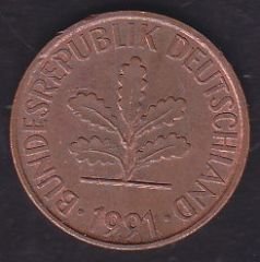 Almanya 2 Pfennig 1991 F