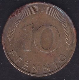 Almanya 10 Pfennig 1981 J