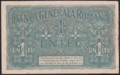 Romanya 1 Leu 1917 Çok Çok Temiz Pick 3