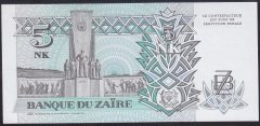 ZAİRE 5 NOUVEAUX MAKUTA 1993 ÇİL