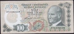 6.Emisyon 1.Tertip 100 Lira A73 103118 Çok Temiz+