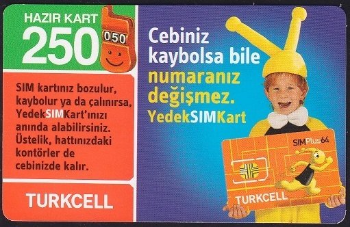 Turkcell Hazır Kart 250 Kontör 2009