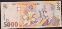 Romanya 5000 Lei 1998 Çok Temiz