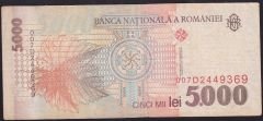 Romanya 5000 Lei 1998 Çok Temiz
