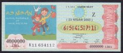 2003 23 NİSAN YARIM BİLET