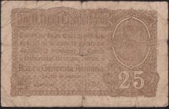 Romanya 25 Bani 1917 Temiz  Pick 1 - Alman İşgali