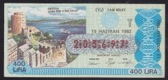 1982 19 HAZİRAN TAM BİLET - T SERİSİ