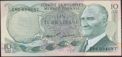 6.Emisyon 2.Tertip 10 Lira G86 094687 Çok Çok Temiz +