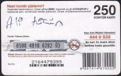 Turkcell Hazır Kart 250 Kontör 2010
