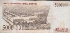 7.Emisyon 5 000 000 Lira J51 291034 Çok Temiz