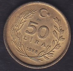 1988 YILI 50 LİRA ÇİLALTI