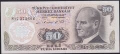 6.Emisyon 1.Tertip 50 Lira H17 373606 Çil