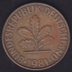 Almanya 10 Pfennig 1981 F