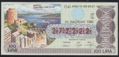 1982 19 HAZİRAN ÇEYREK BİLET - K SERİSİ - 272222