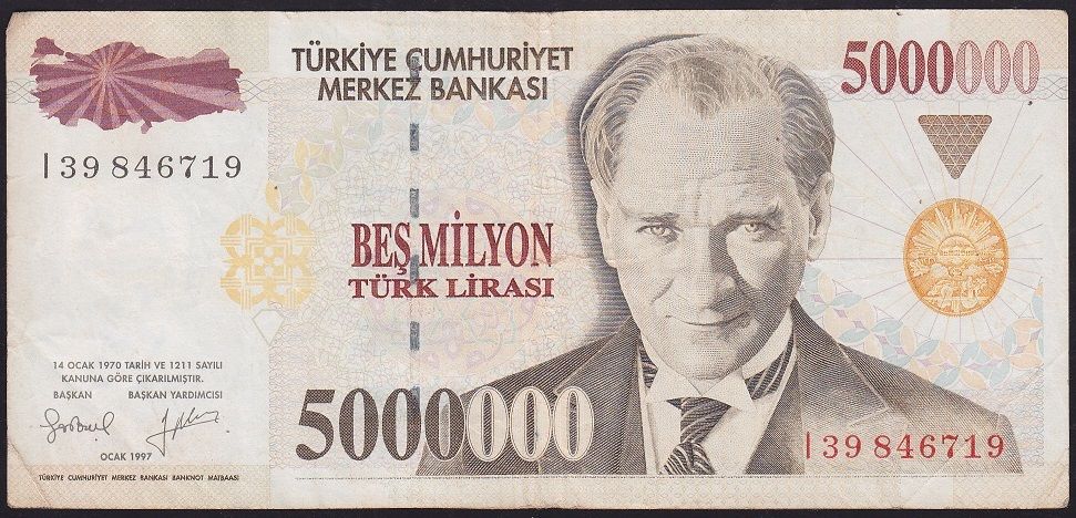 7.Emisyon 5 000 000 Lira I39 846719 Çok Temiz